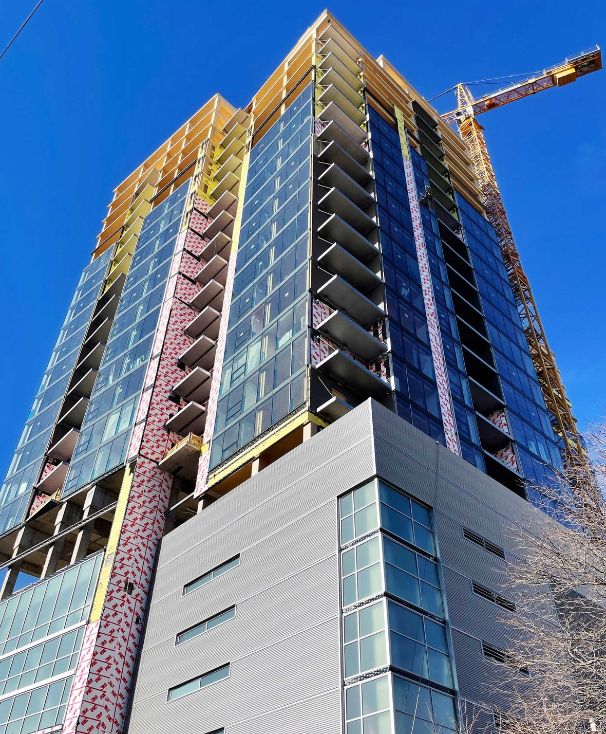  Ascent mass timber tower 25th floor to celebrate topping off Ascent mass timber tower as world's tallest with C.D. Smith Construction