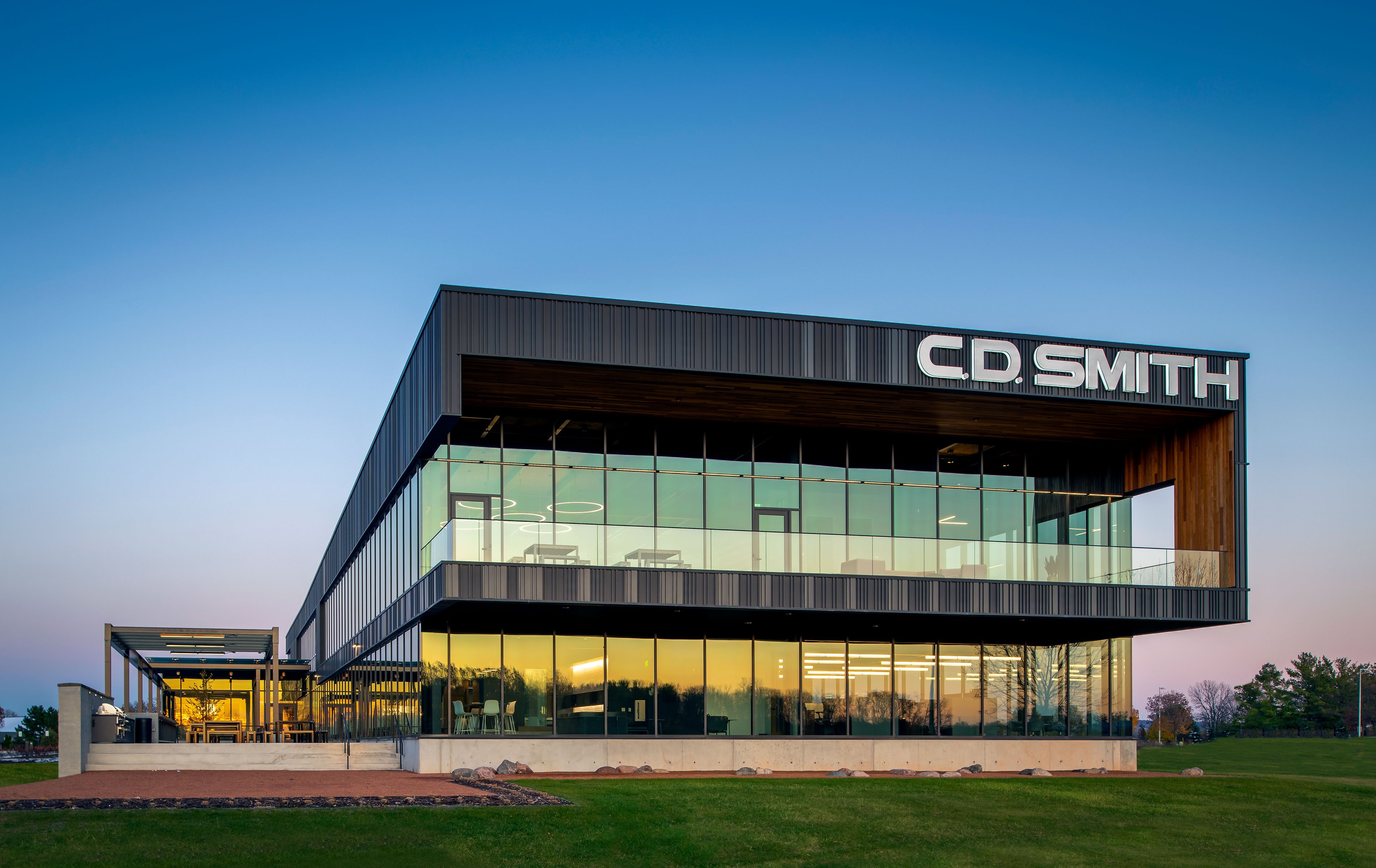 C.D. Smith Corporate Office exterior photograph with reference to LEED Gold Certification