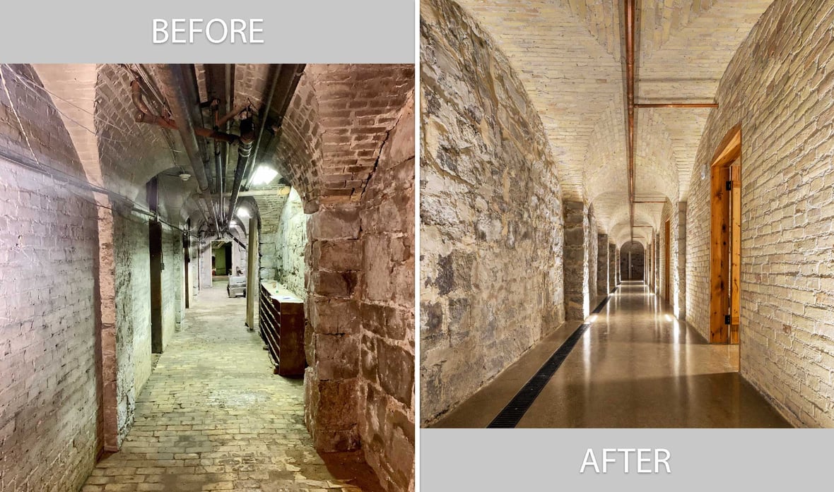 Before & After St. Francis Monastery Renovation and Addition in Milwaukee Wisconsin - C.D. Smith Construction Project