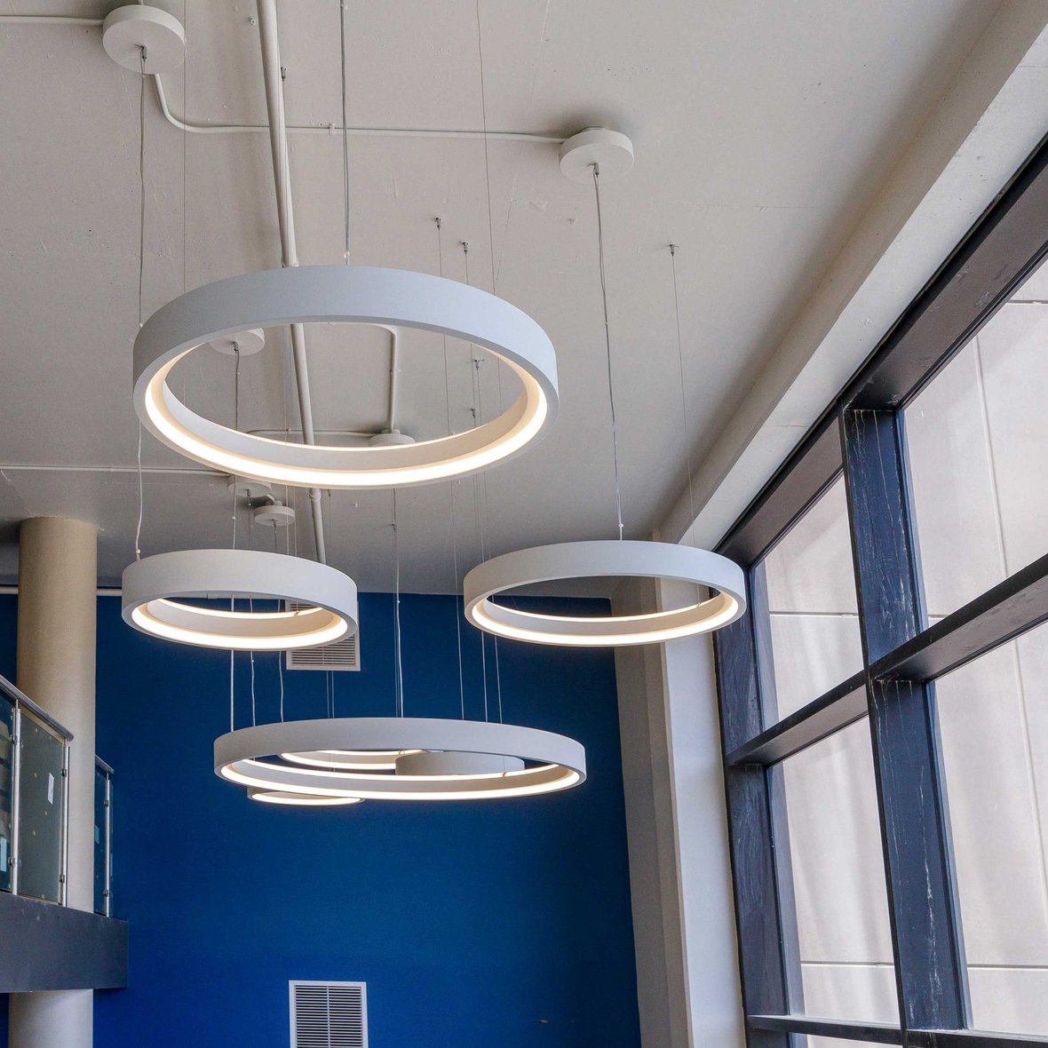 New lighting installed in interior entry of UW-Madison Sellery Hall student housing