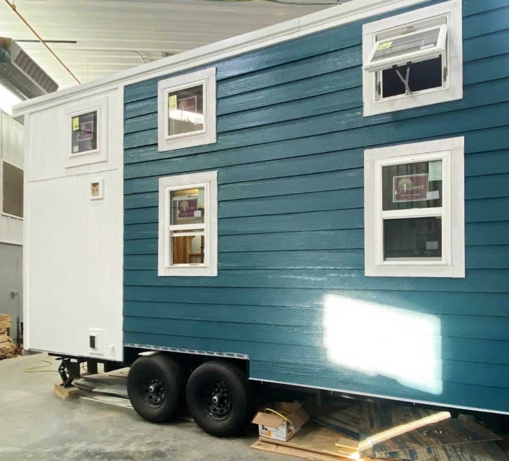 Tiny house built by students in advanced construction class in Wisconsin
