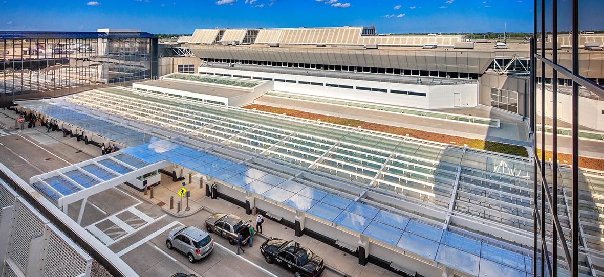 The General Mitchell International Airport Baggage Claim project was a phased deconstruction and reconstruction of a new baggage claim building, mezzanine offices, and lower level mechanical and carousel equipment space that was completed by C.D. Smith. This project was LEED cerftified, due to its green roof and its energy efficient design.