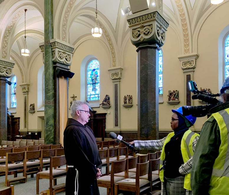 TMJ4 News interviews Br. Mark Joseph Costello