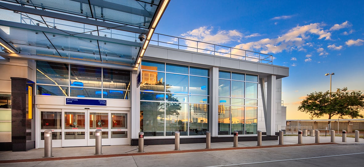 The General Mitchell International Airport Baggage Claim project was a phased deconstruction and reconstruction of a new baggage claim building, mezzanine offices, and lower level mechanical and carousel equipment space that was completed by C.D. Smith. This project was LEED cerftified, due to its green roof and its energy efficient design.
