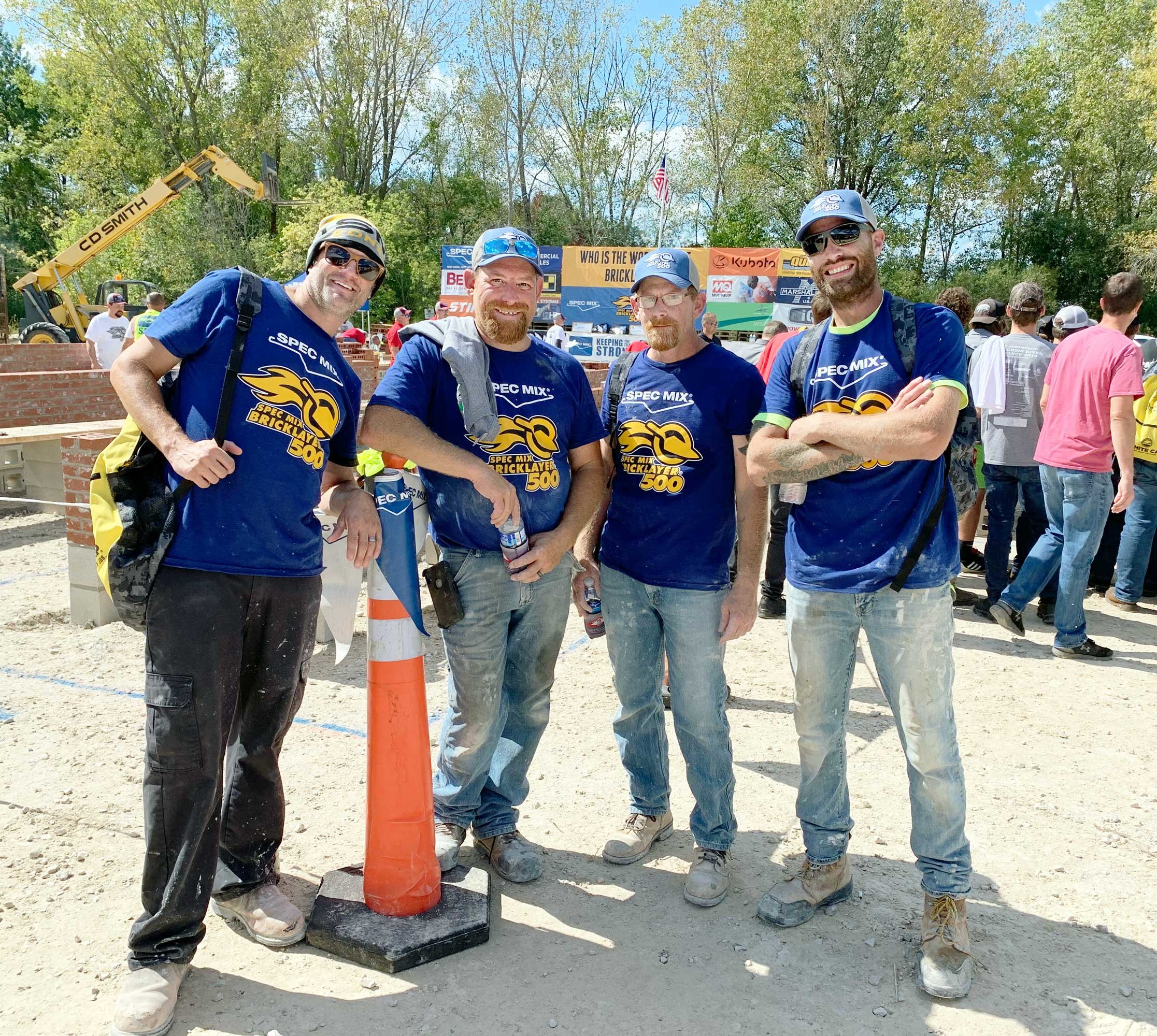 Two C.D. Smith Masonry Construction Teams competed in the 2021 SPEC MIX BRICKLAYER 500 Regional Series at Fond du Lac Stone 