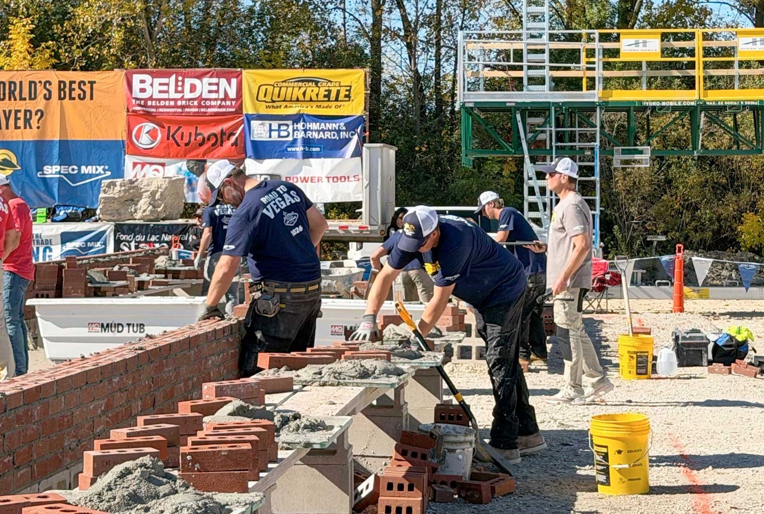 Professional masons compete at the 2026 SPEC MIX Bricklayer 500 Wisconsin Regional in Fond du Lac.
