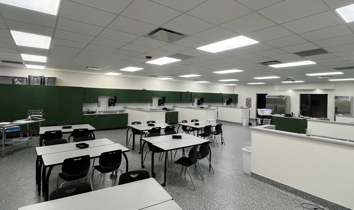 Family and Consumer Education classroom at James Williams Middle School supporting practical skill development and real-world learning