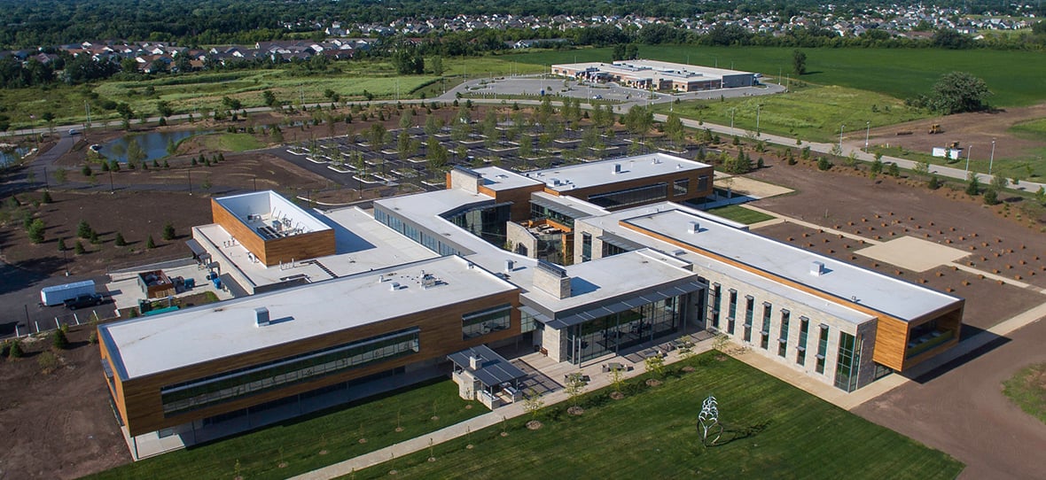 C.D. Smith was awarded as Construction Manager for the Grande Cheese Home Office and Research Center. Centrally located on a 40-acre site in Fond du Lac, Wisconsin, the office is LEED Gold Certified as proof to Grande’s commitment to innovation and sustainability.