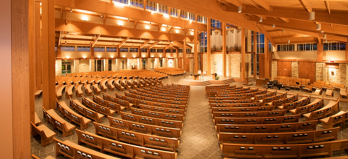 Holy Family Catholic Church in Fond du Lac, Wisconsin is the centerpiece of the large Holy Family Parish and was built by C.D. Smith Construction in 2007.