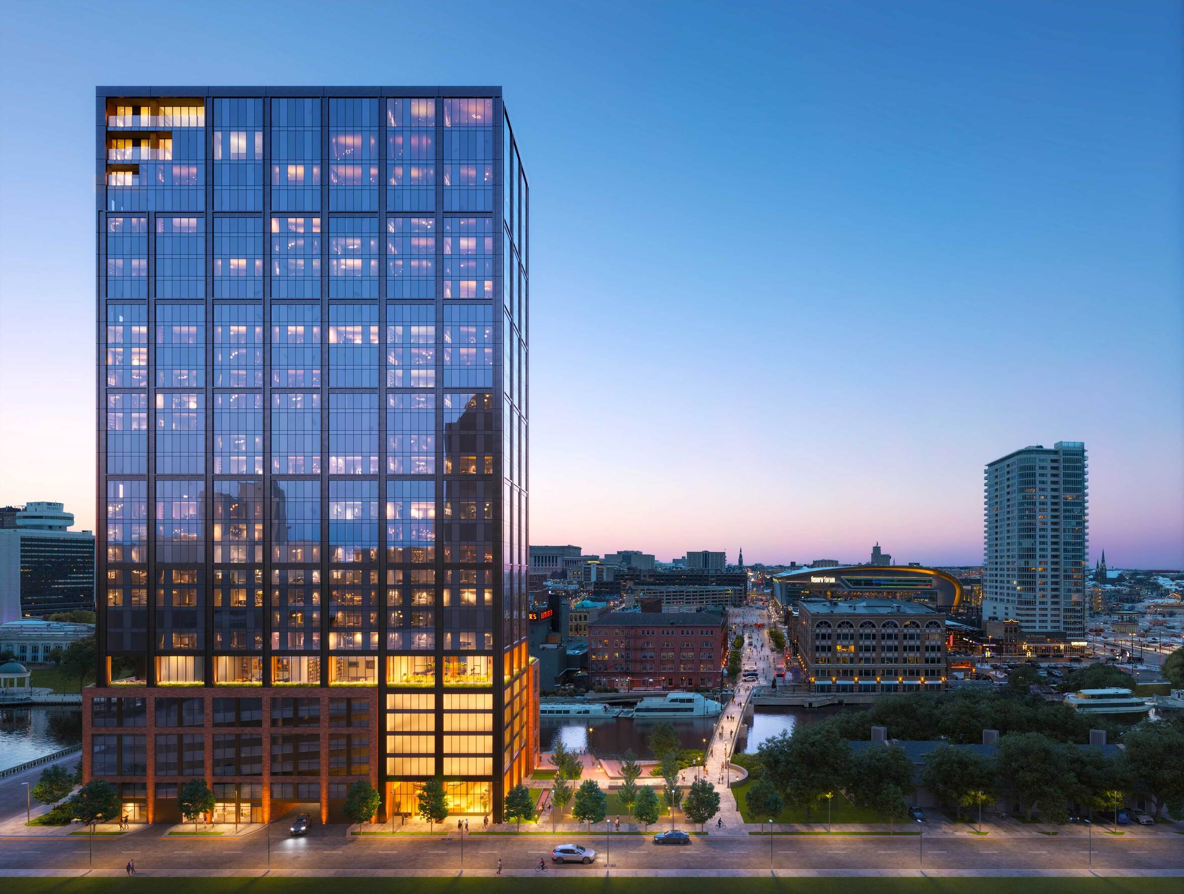 High-Rise Luxury Apartment Building Industrial Flow photo