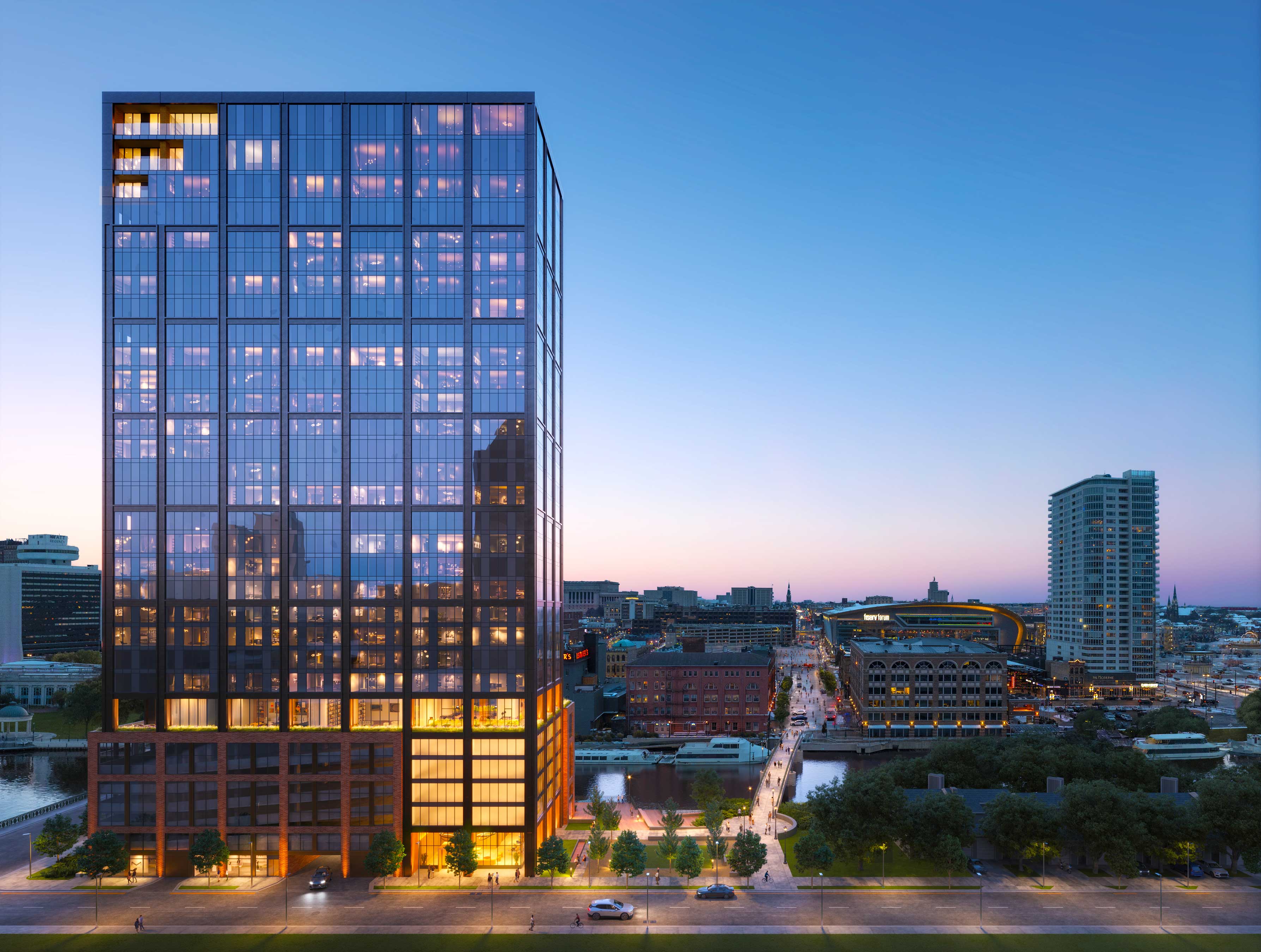 High-Rise Luxury Apartment Building Industrial Flow photo