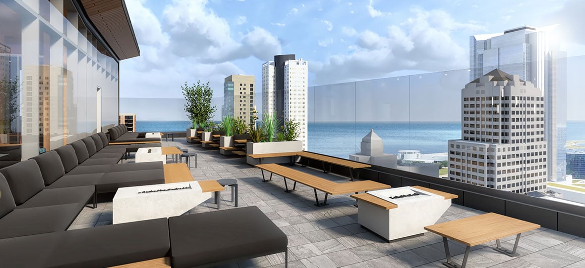 Ascent luxury apartments Milwaukee housing project updates from C.D. Smith Construction on tallest mass timber wood building.