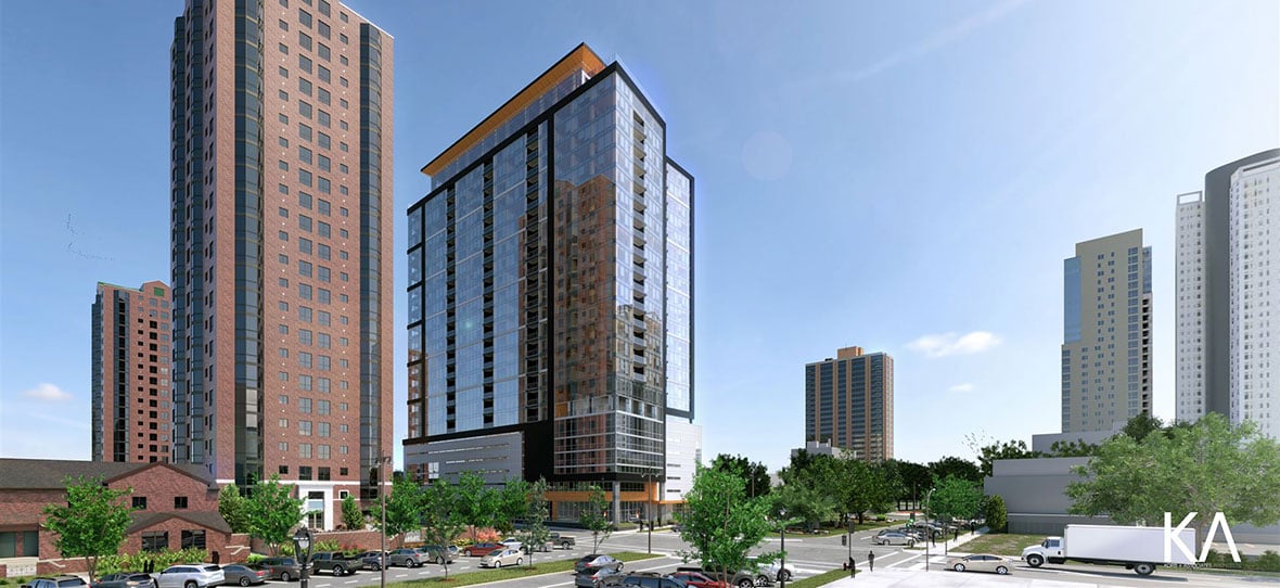 Ascent luxury apartments Milwaukee housing project updates from C.D. Smith Construction on tallest mass timber wood building.