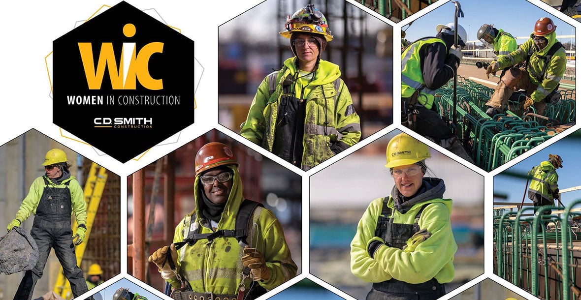 At C.D. Smith we support + celebrate women in construction and focus on diversity + inclusion for advancing female workers.