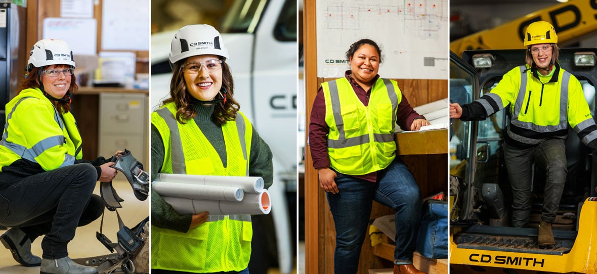 At C.D. Smith we support + celebrate women in construction with focus on diversity-inclusion for female construction workers.