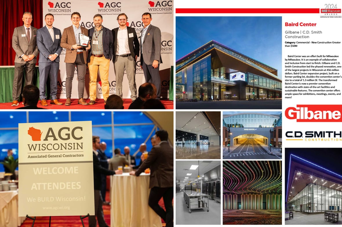 Baird Center construction by Gilbane CD Smith with photos in BUILD Wisconsin Awards magazine.jpg