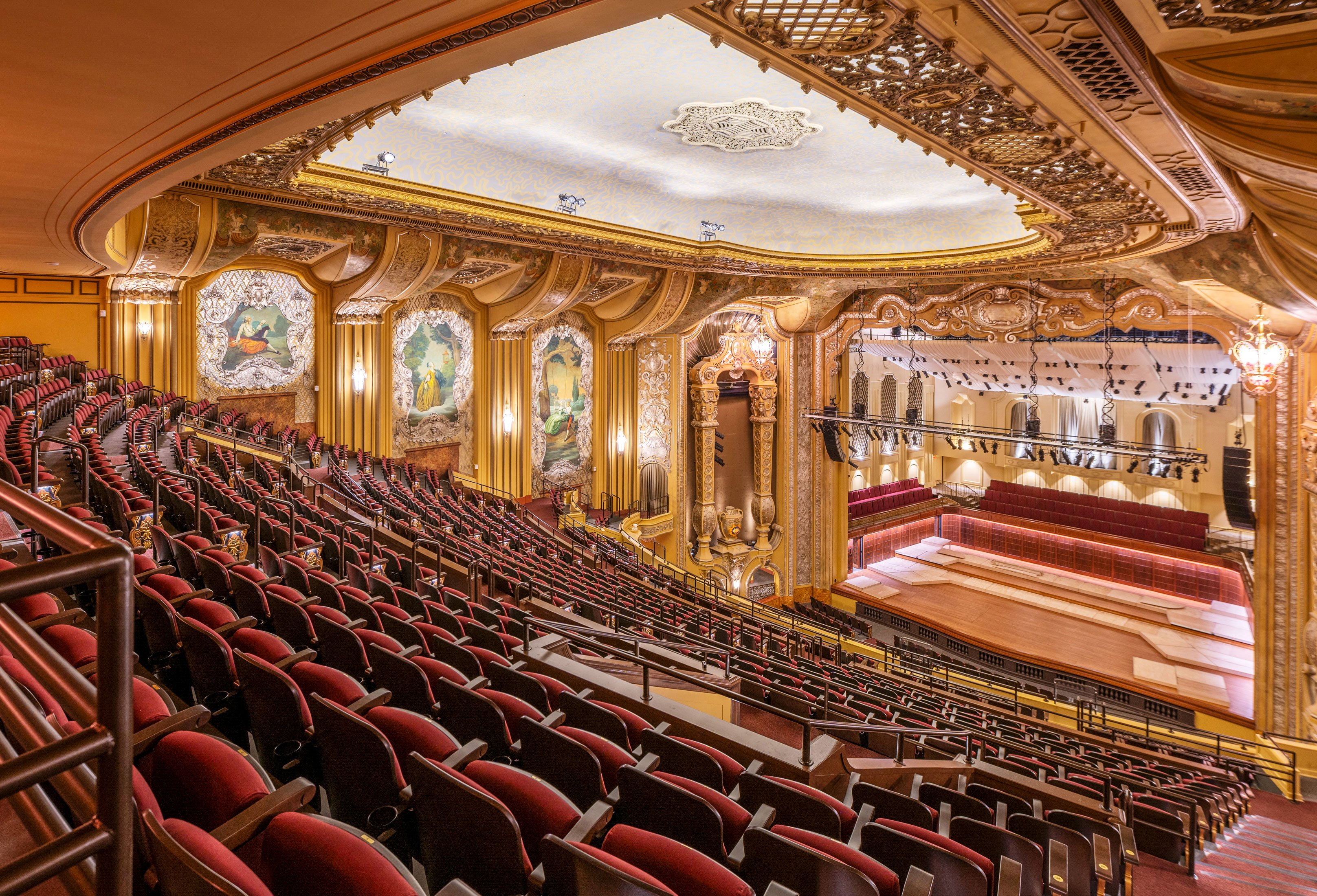 Bradley Symphony Center Theater view of stage from balcony seats of Milwaukee Symphony Orchestra