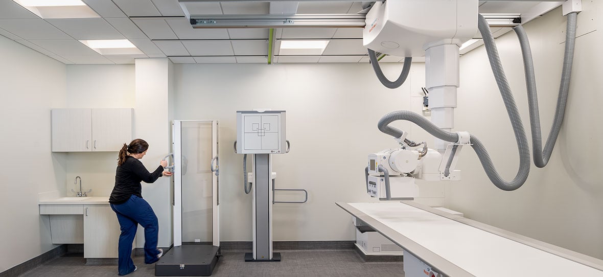 C.D. Smith Construction Manager modern healthcare architecture building project SSM Health Beaver Dam Clinic procedure room design