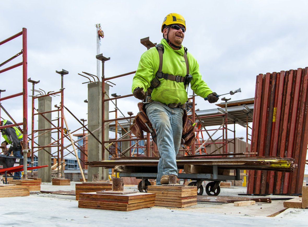 C.D. Smith Construction Trades Carpenter Kevin Butterbaugh Commercial Construction Building UW-Madison Renovation Project