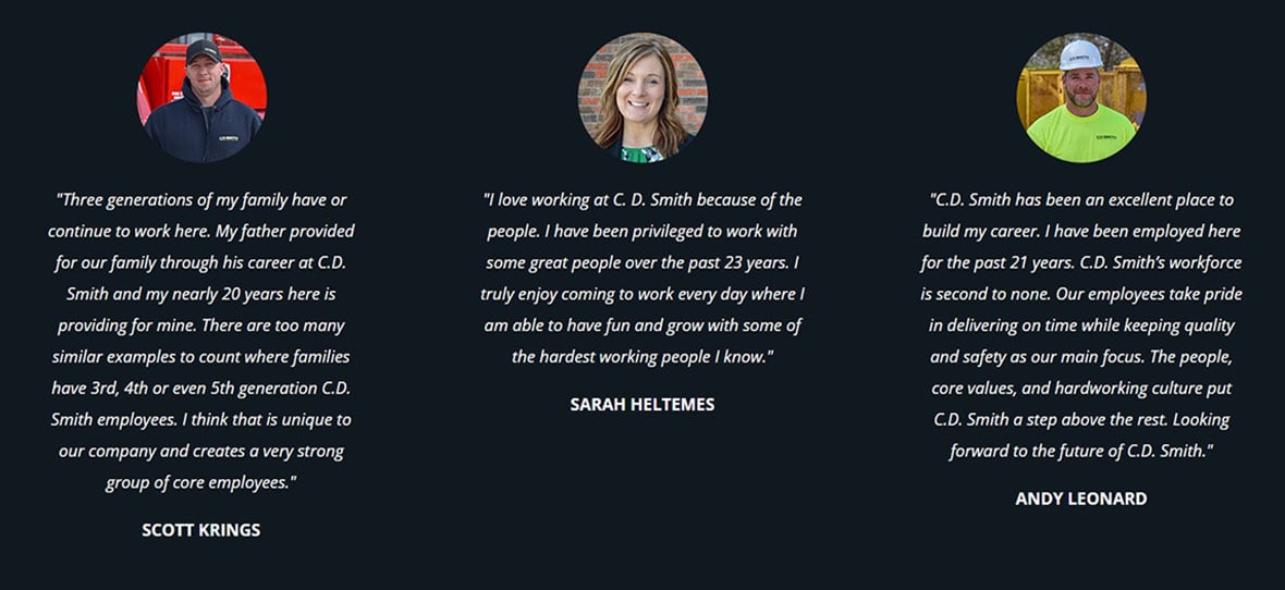 C.D. Smith Construction manager team testimonies preconstruction design build general contractor commercial projects