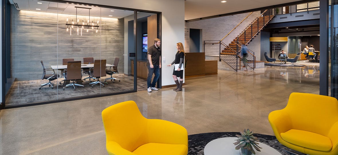 Greater Madison's In Business magazine Q&A discussion about post-pandemic commercial building office corporate construction