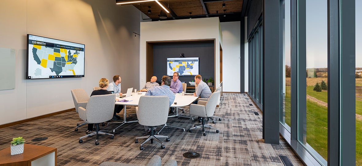 Greater Madison's In Business magazine Q&A discussion about post-pandemic commercial building office corporate construction