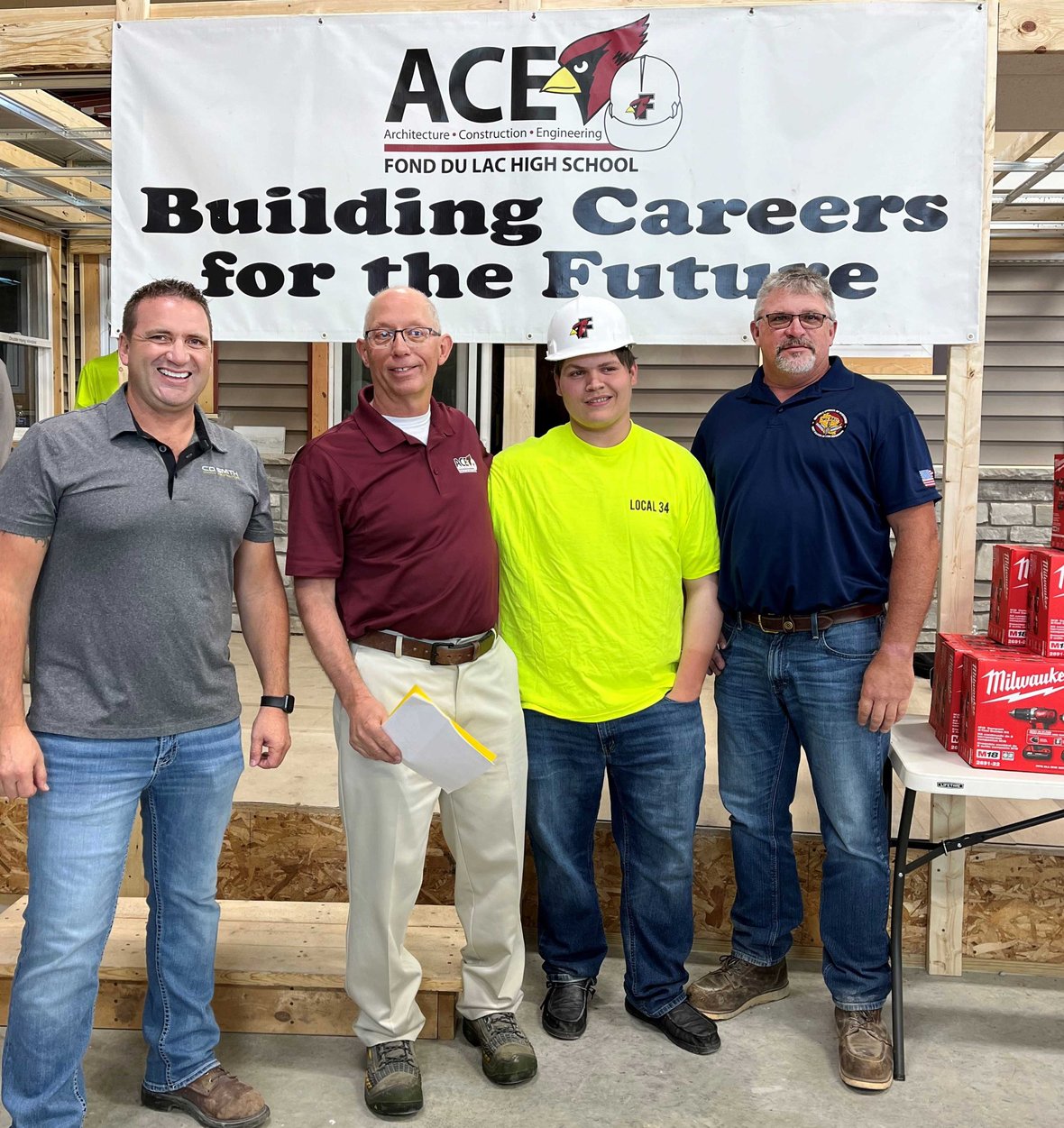 CD Smith Construction at Fond du Lac High School ACE Academy Apprenticeship Signing Day with Hunter Habersat and Local 34