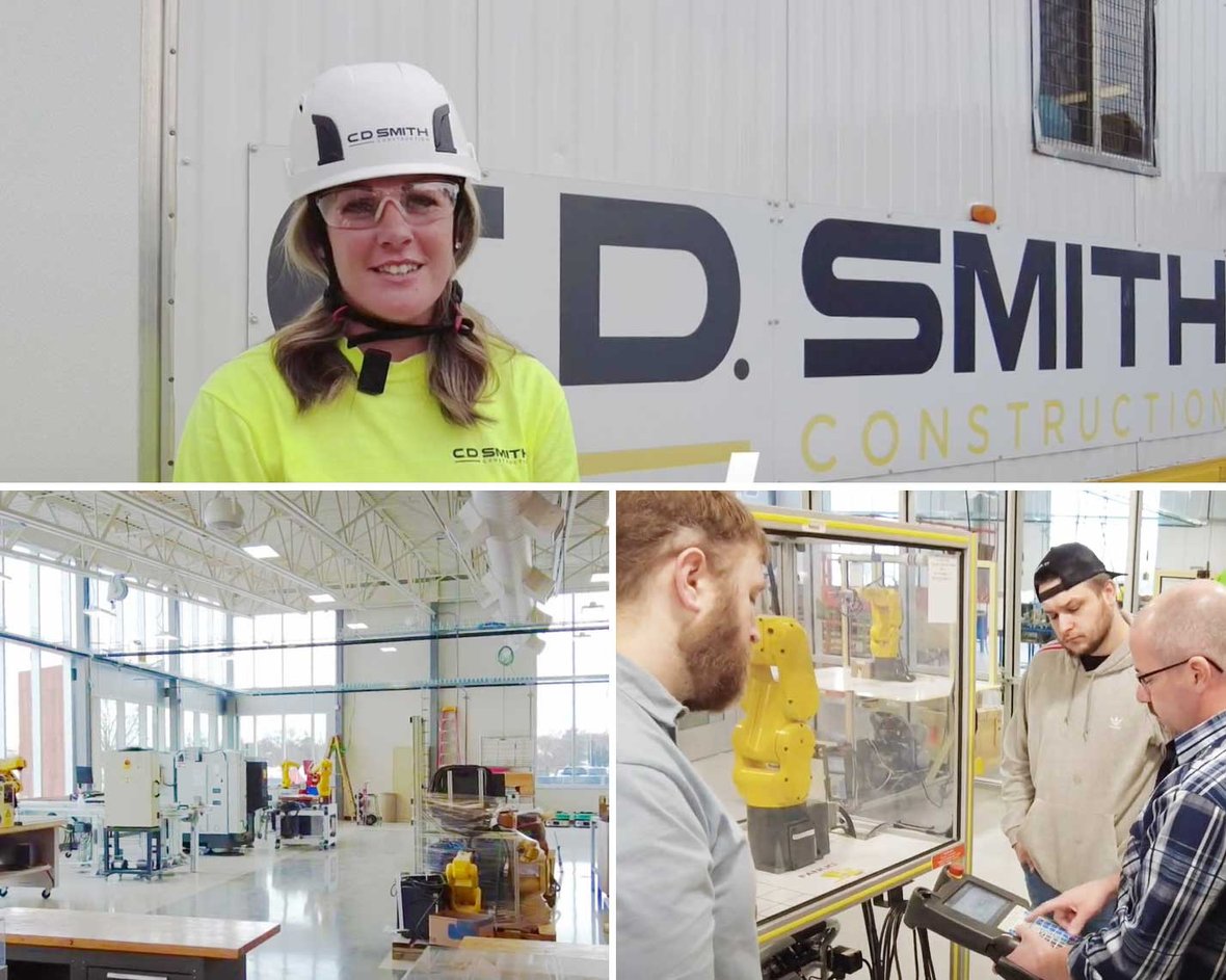 CD Smith Construction Building Project Update on Moraine Park Technical College AIR Center in Fond du Lac Wisconsin