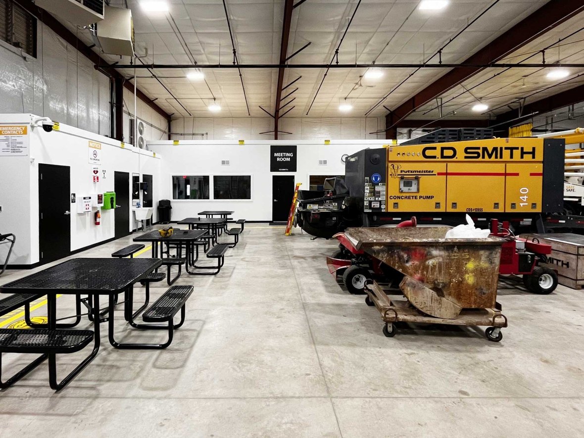 CD Smith Construction Milwaukee Office interior and shop of Tower Ave  location in Wisconsin