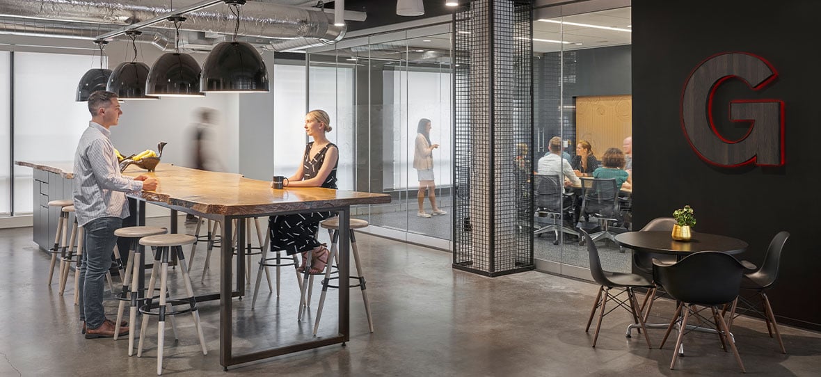When building the new Gensler La Crosse buildout at Belle Square, C.D. Smith involved the creation and construction of a new state-of-the-art space to house Gensler’s growing team in La Crosse.