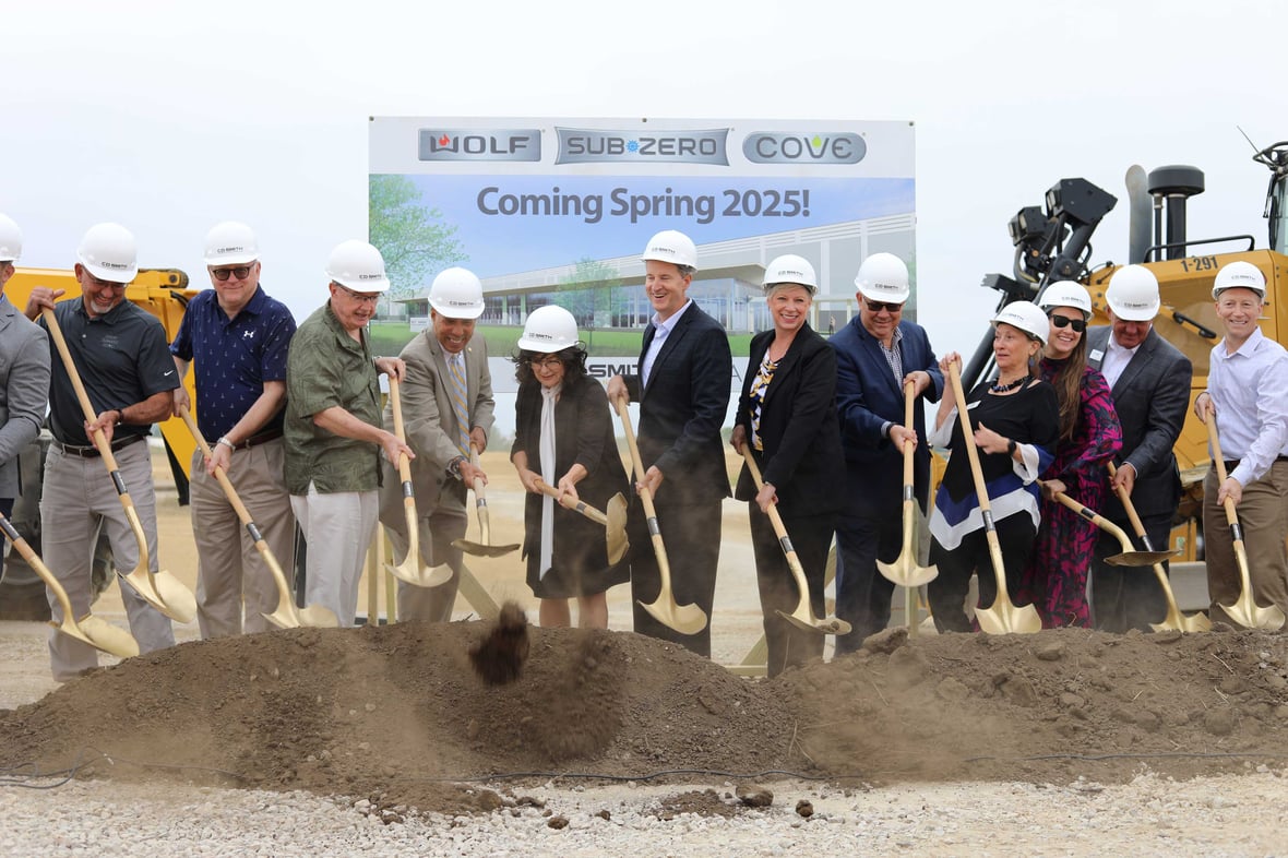 Dirt turning at Sub-Zero Manufacturing Facility Project Groundbreaking with CD Smith Construction