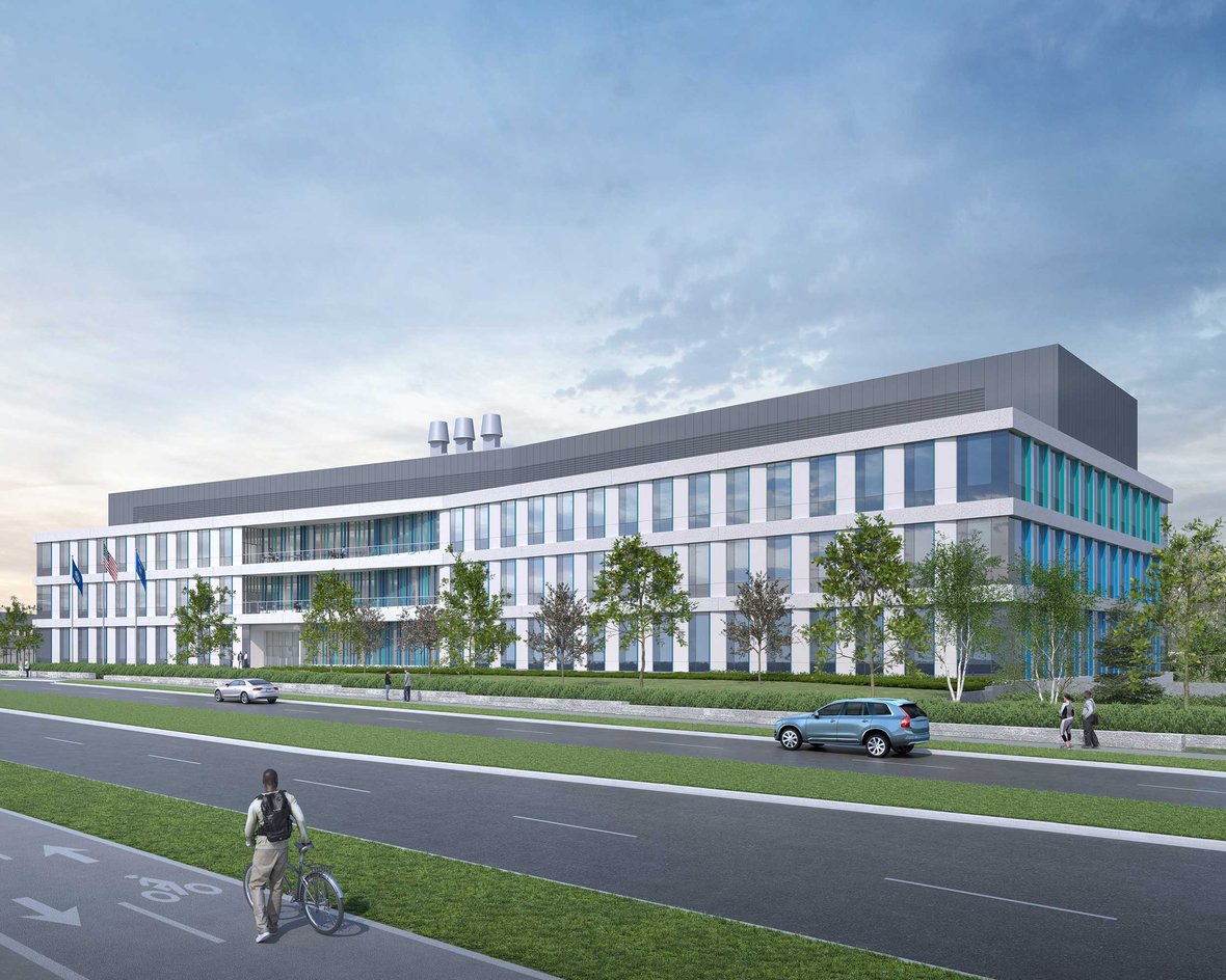Rendering of Forensic Science and Protective Medicine Facility building construction project in Milwaukee, Wisconsin