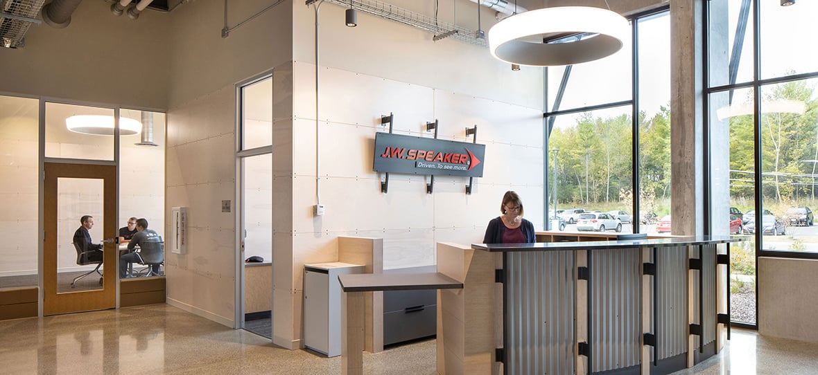 J.W. Speaker Engineered Lighting Industrial Manufacturing Building Facilities Construction Management Commercial Project