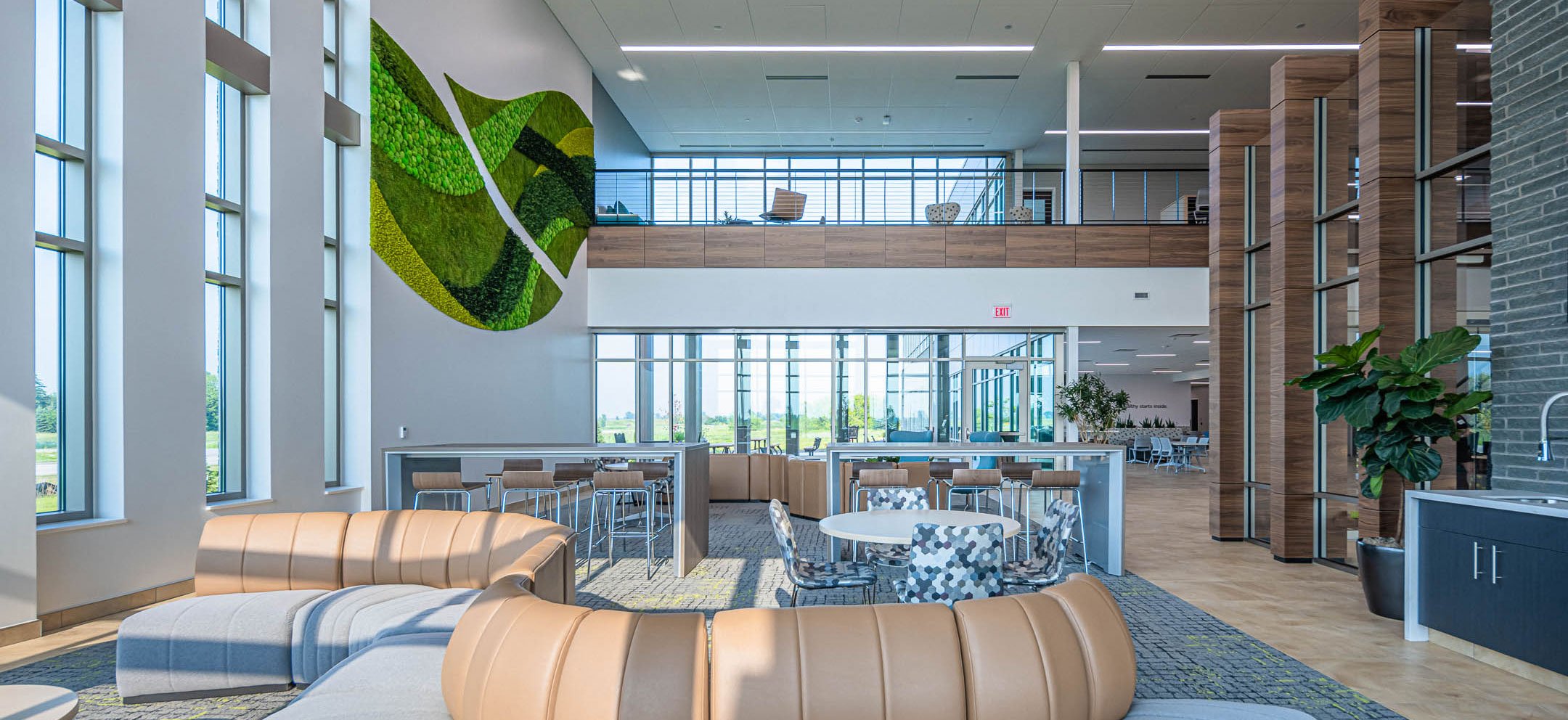 Lobby of Nature's Way new corporate office facility constructed by C.D. Smith Construction firm