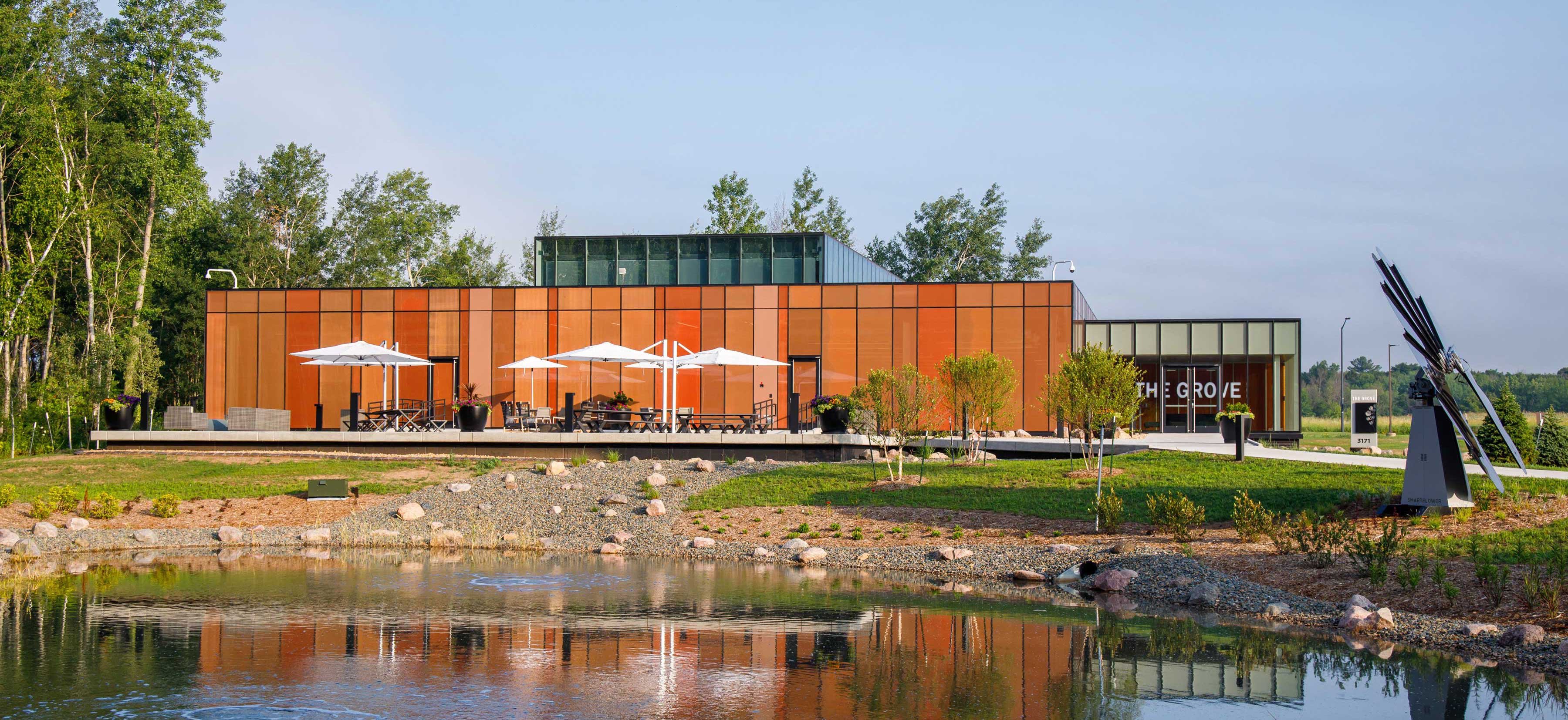 Schneider National The Grove Innovation Center corporate office exterior completed construction by CD Smith