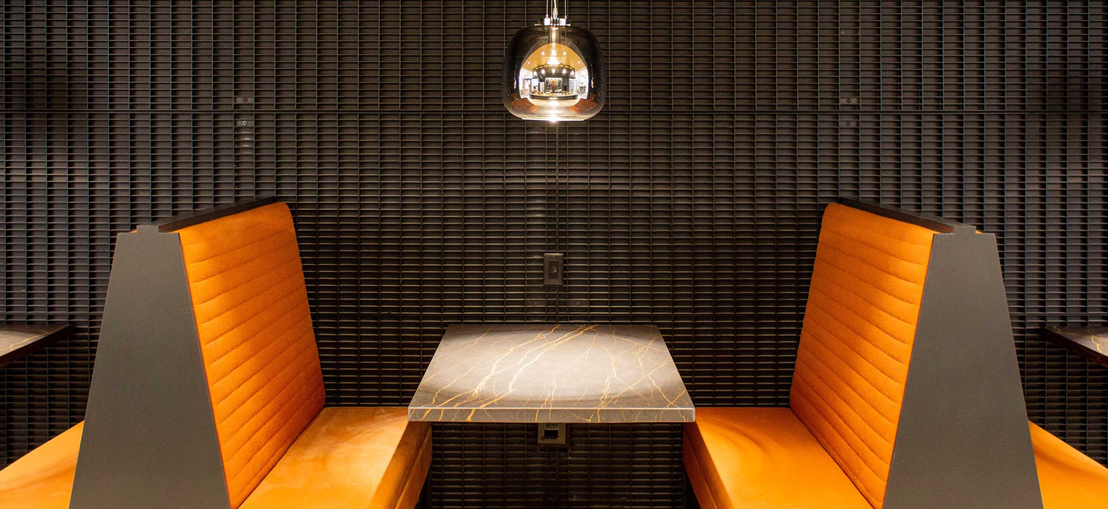 Schneider National The Grove Innovation Center corporate office interior bench seat completed construction by CD Smith