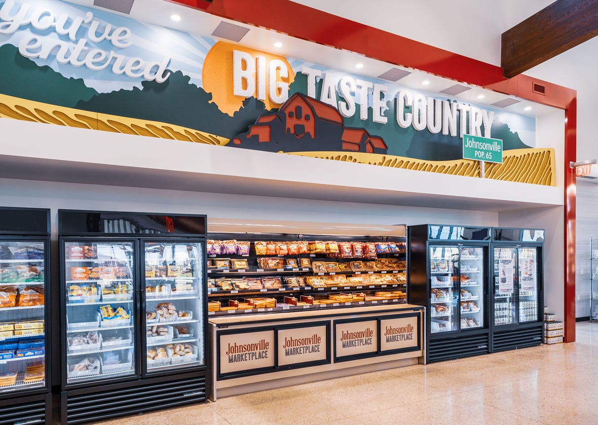 Johnsonville Marketplace Retail Shop Modern Exterior Facade & Interior Design Green Build by C.D. Smith Construction Manager