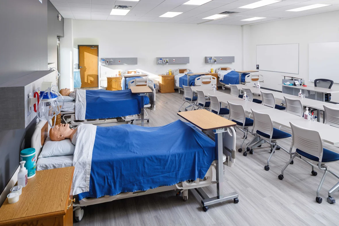 Marian University New Nursing Space CD Smith Healthcare Construction Renovation Project Interior Health Assessment Training Lab