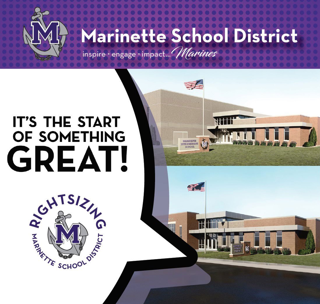 Marinette School District Groundbreaking for Modern Schools Rightsizing Project C.D. Smith Construction Somerville Architects