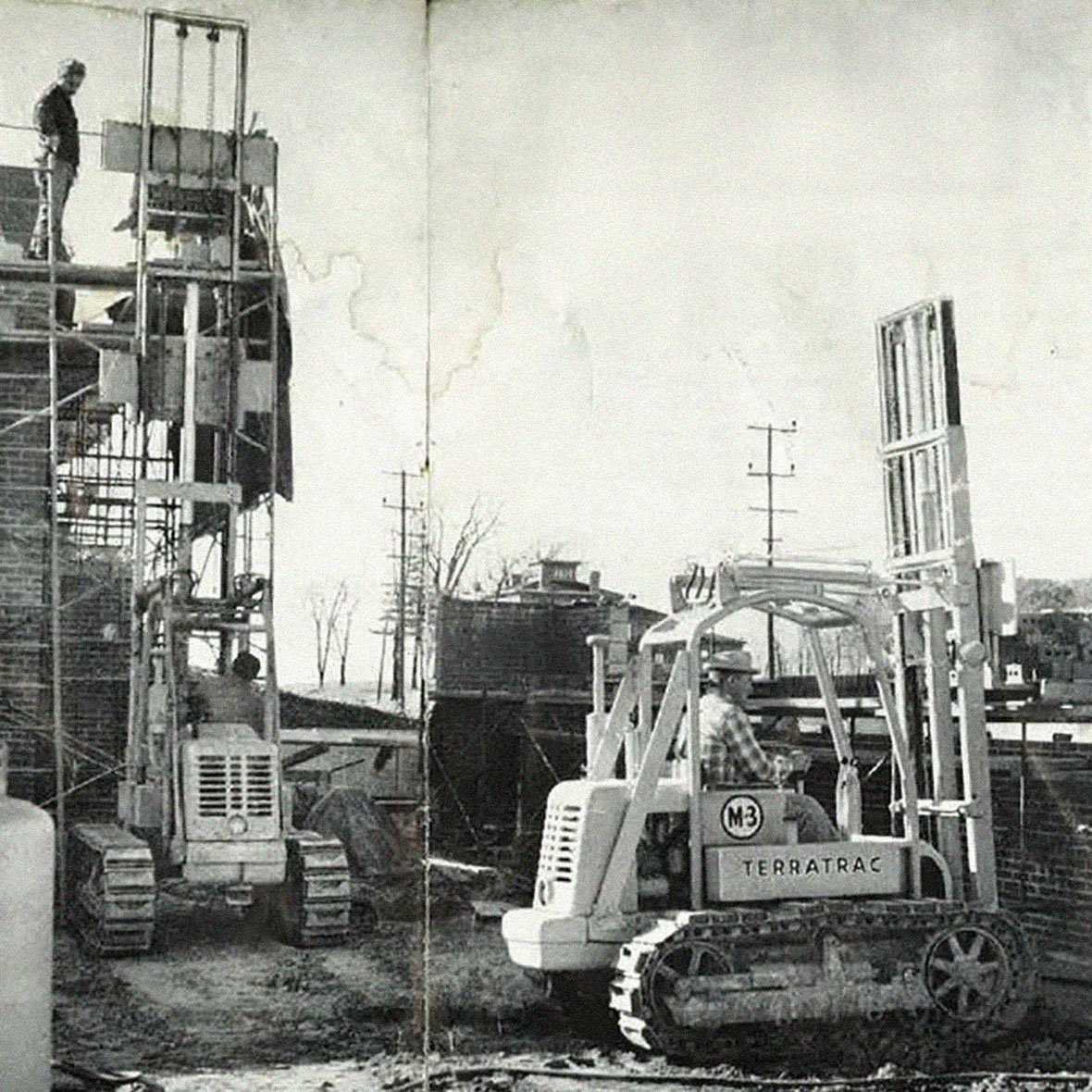 Material Handling Crawler Construction Forklifts for C.D. Smith Construction 1958 Commercial Projects Heavy Equipment Fleet 