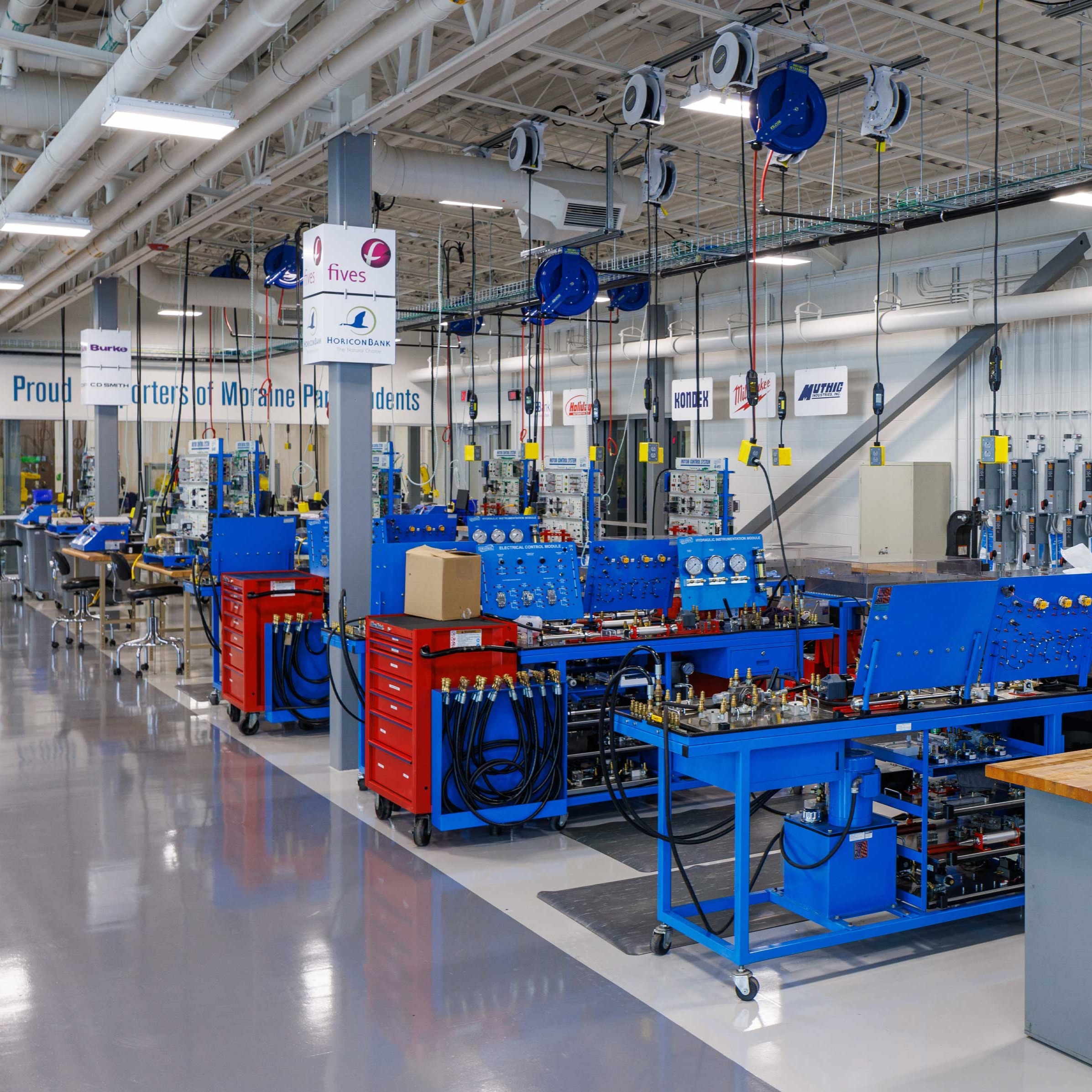 Moraine Park Technical College Fond du Lac Wisconsin AIR Center interior build by CD Smith Construction
