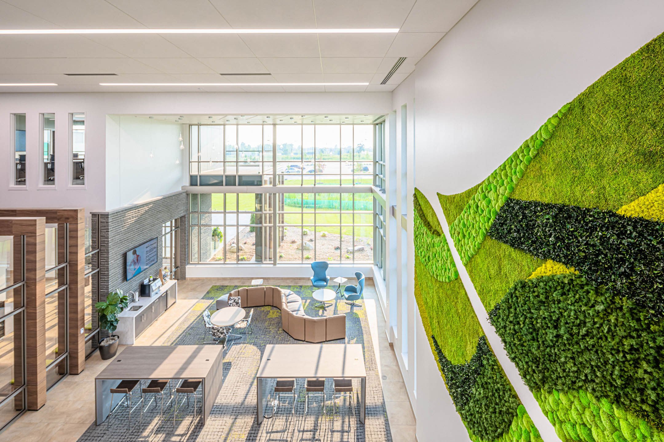 Lobby of Nature's Way new corporate office facility constructed by C.D. Smith Construction firm