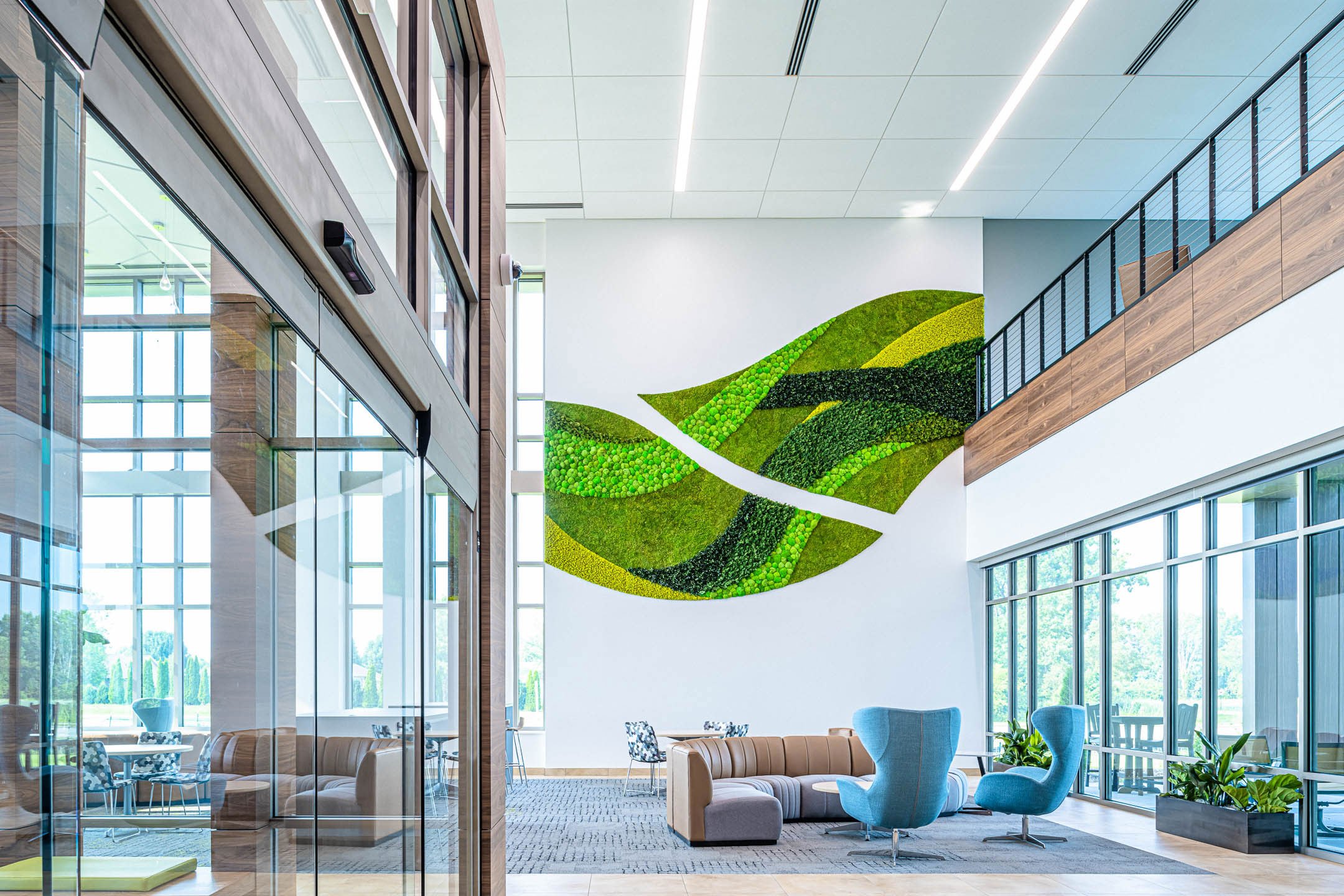 Lobby of Nature's Way new corporate office facility constructed by C.D. Smith Construction firm