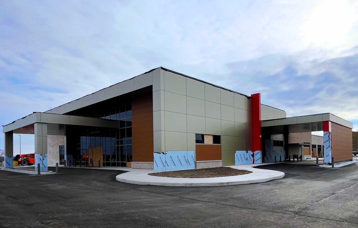 Nutex Micro Hospital Exterior Building Construction in Milwaukee Wisconsin by airport with CD Smith
