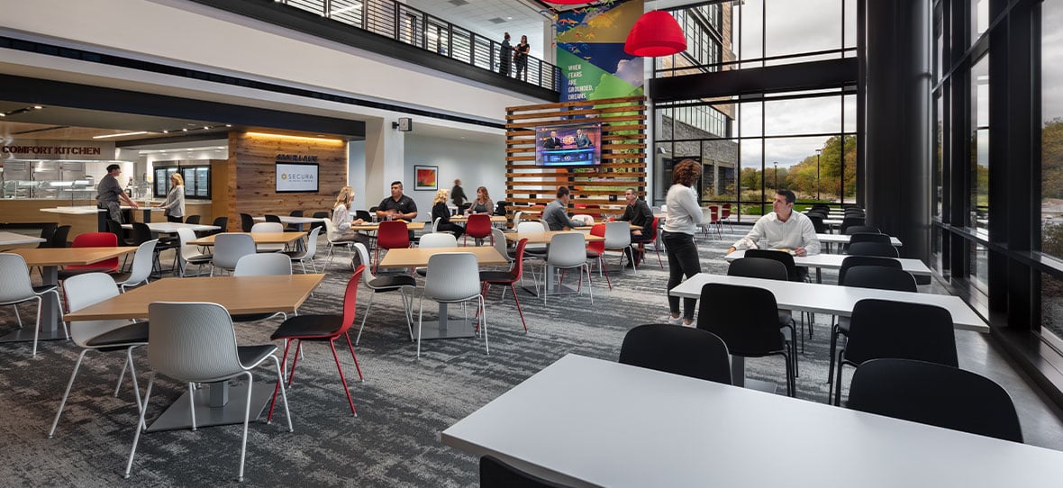 SECURA Insurance Companies Corporate Headquarters project is sustainable high-performance C.D. Smith Construction building.