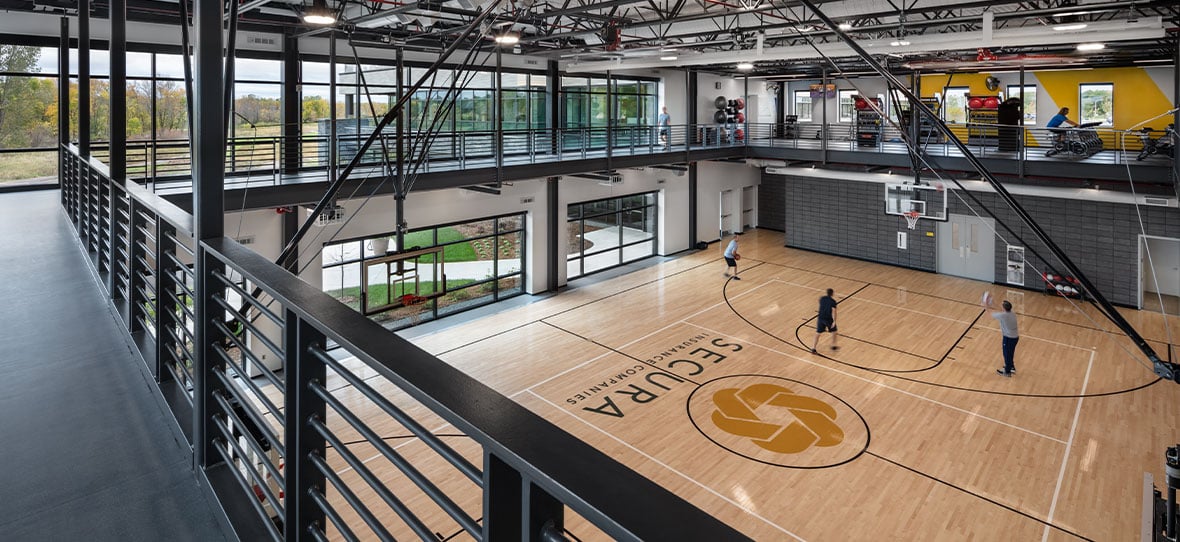 SECURA Insurance Companies Corporate Headquarters project is sustainable high-performance C.D. Smith Construction building.