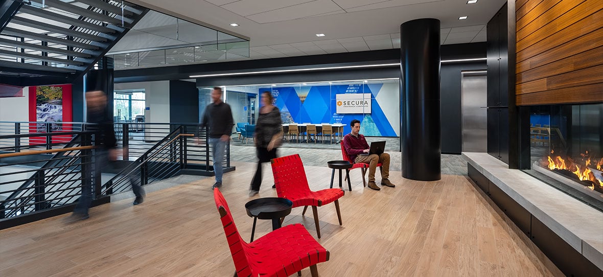 SECURA Insurance Companies Corporate Headquarters project is sustainable high-performance C.D. Smith Construction building.