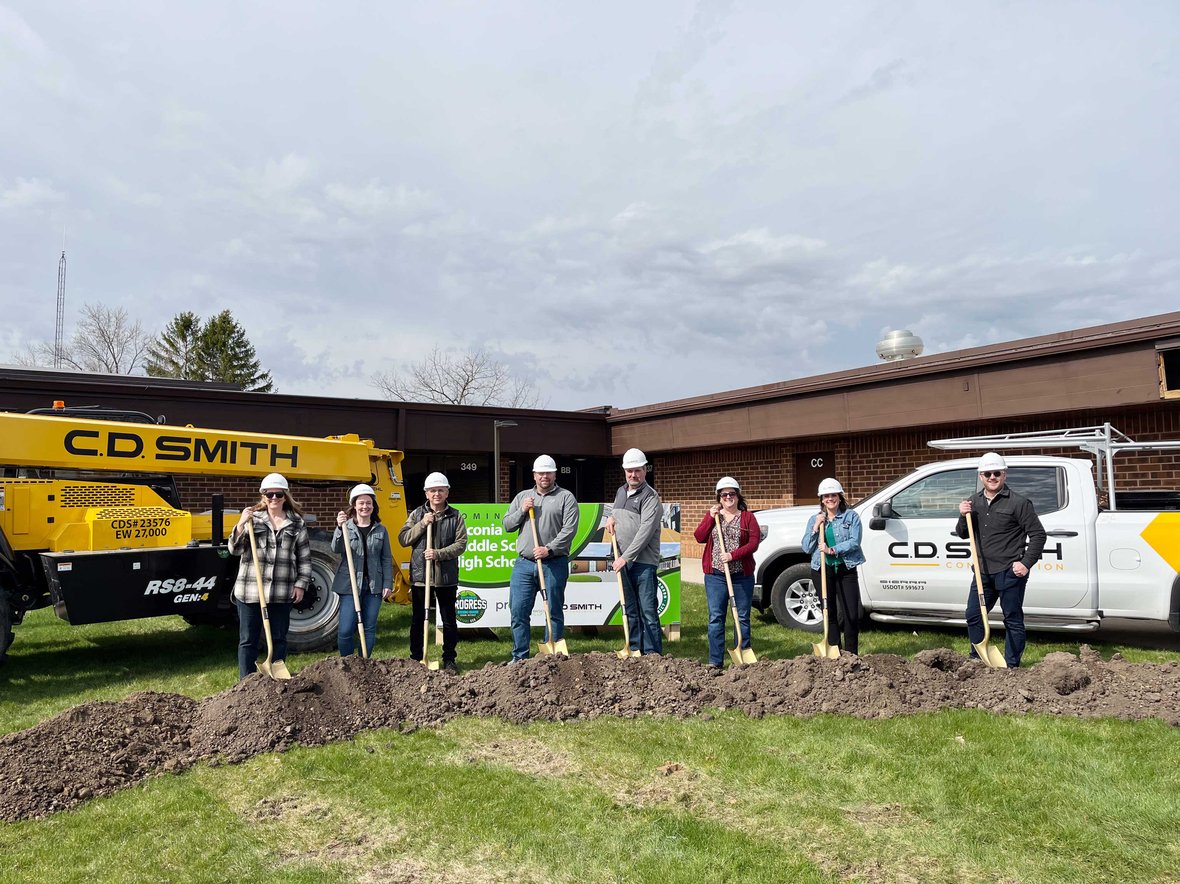School Board Members at Rosendale Brandon School District Laconia Groundbreaking Project with CD Smith Construction
