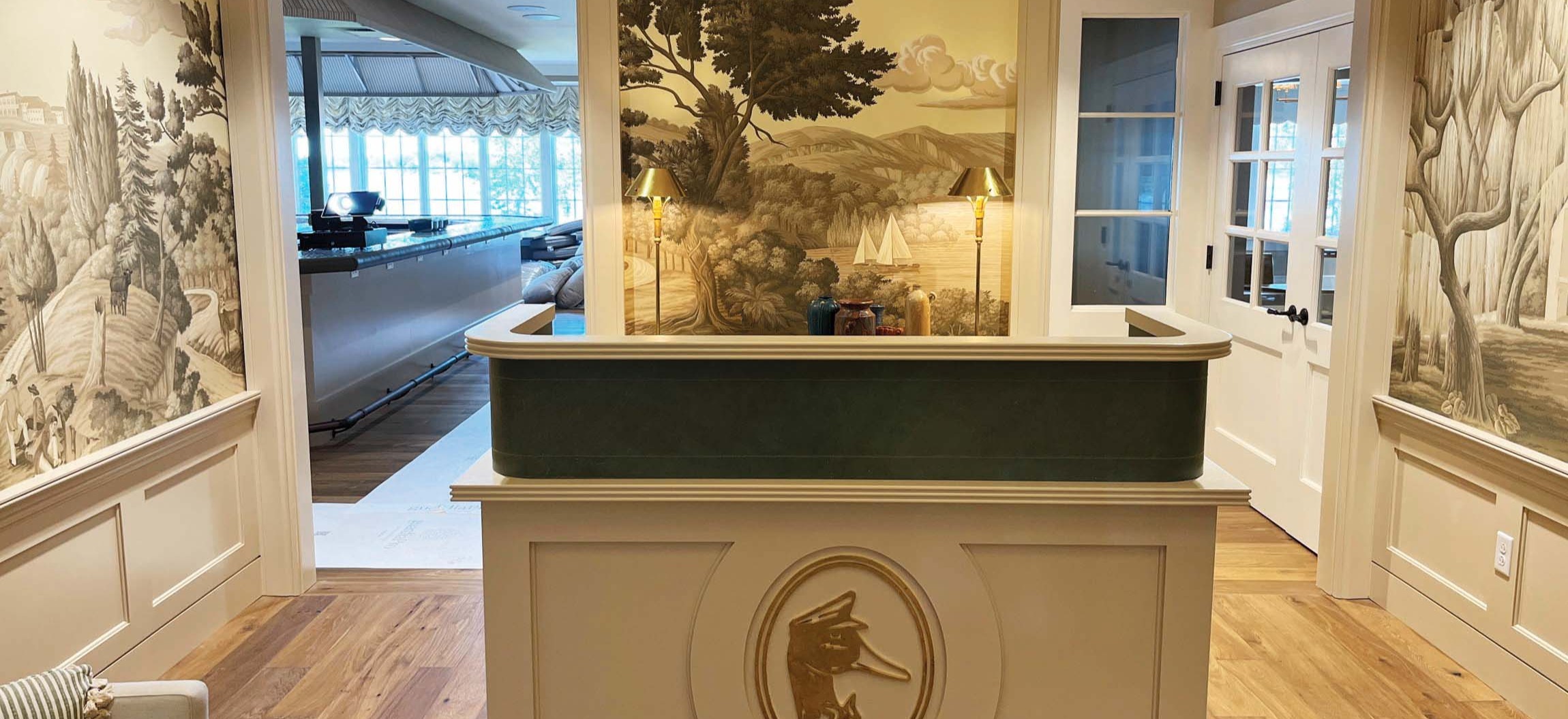 Reservation desk at The Commodore with elegant finishes and modern amenities