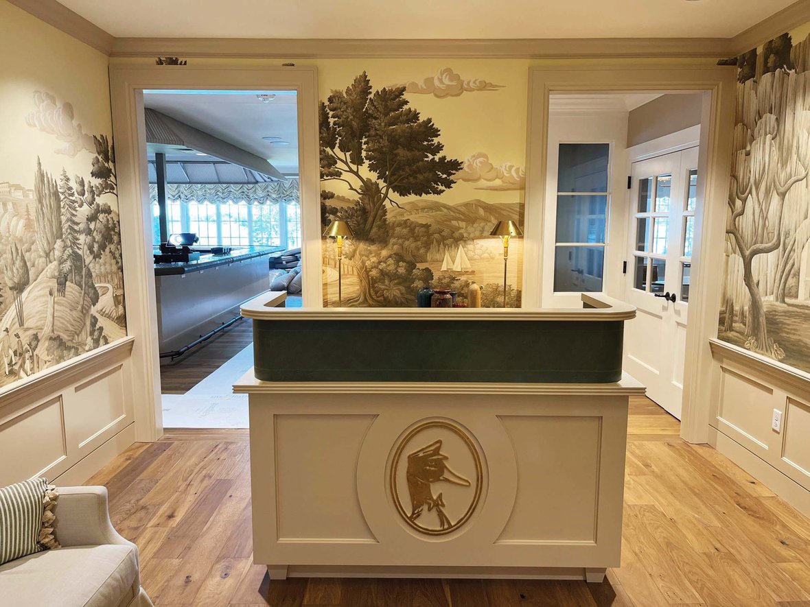 Reservation desk at The Commodore with elegant finishes and modern amenities